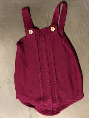 Cat & Jack Beautiful Boy's (Girl) Maroon Cable Knit Sweater Bubble Size 18M New!